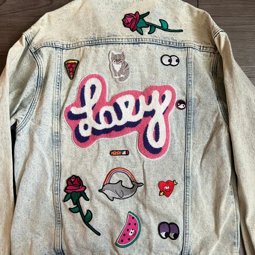 Lazy Oaf My Collection Oversized Denim Jacket Emb… - image 6